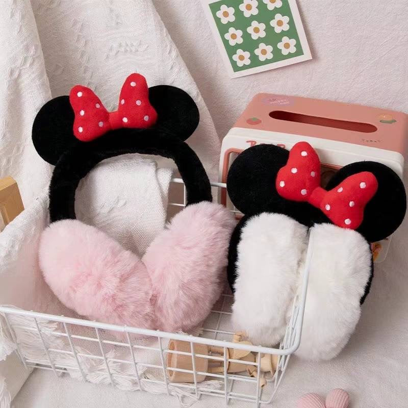 Grejači za uši Minnie Mouse sa mašnicom