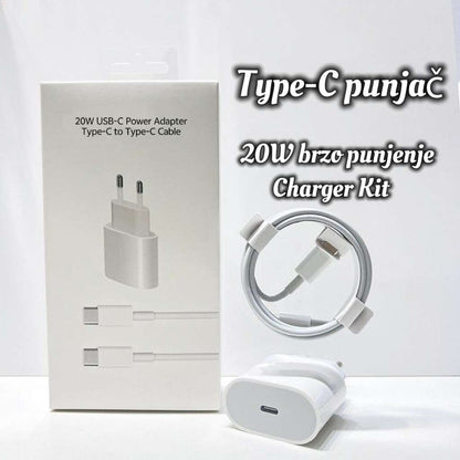 ⚡ iPhone 20W Brzi Punjač – Charger Kit ⚡