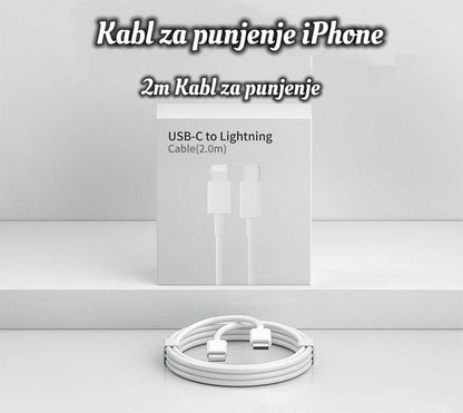 ⚡ USB-C to Lightning/USB C Kabl za iPhone – 2m ⚡