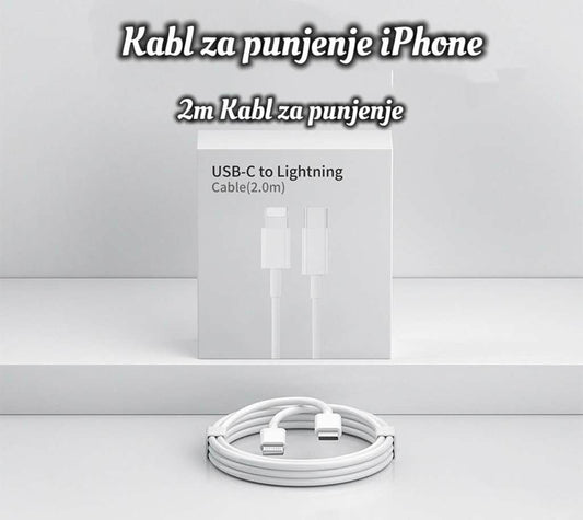 ⚡ USB-C to Lightning/USB C Kabl za iPhone – 2m ⚡